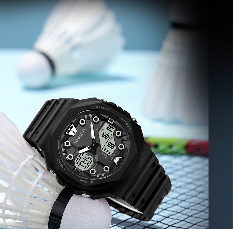 Sanda Sanda 6200 Orologio elettronico Esplosioni Sveglia multifunzionale Orologio impermeabile Orologio Cool Beginning Orologio per studenti delle scuole superiori_voghion.com