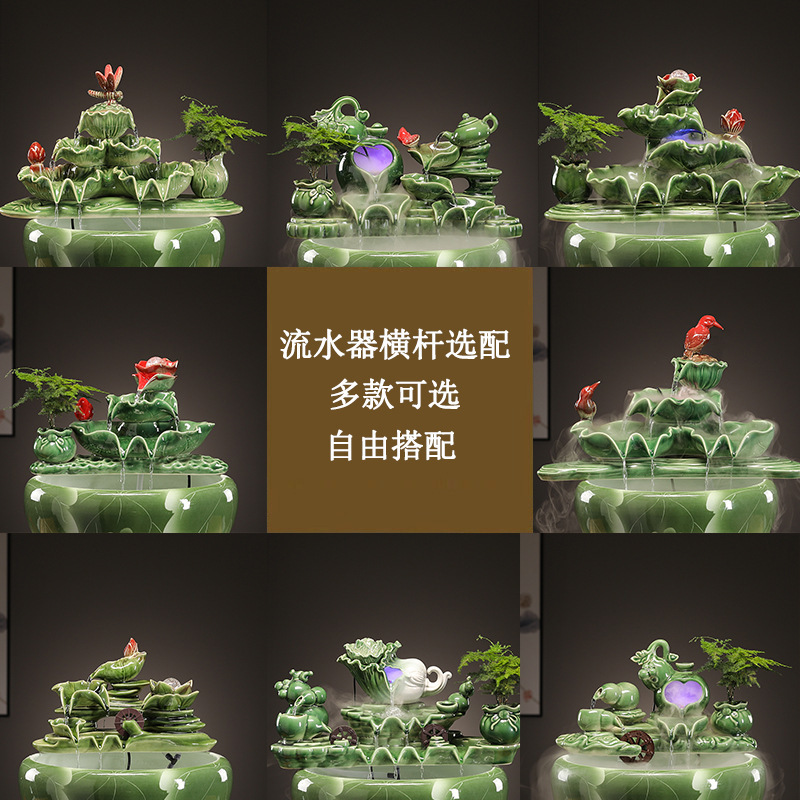 Ceramic Water Ornaments Circulating Water Fish Tank Oxygen Filter Ornaments Indoor Fountain Waterfall Household Landscape Accessories Ceramic Water Ornaments Circulating Water Fish Tank Oxygen Filter Ornaments Indoor Fountain Waterfall Household Landscape Accessories