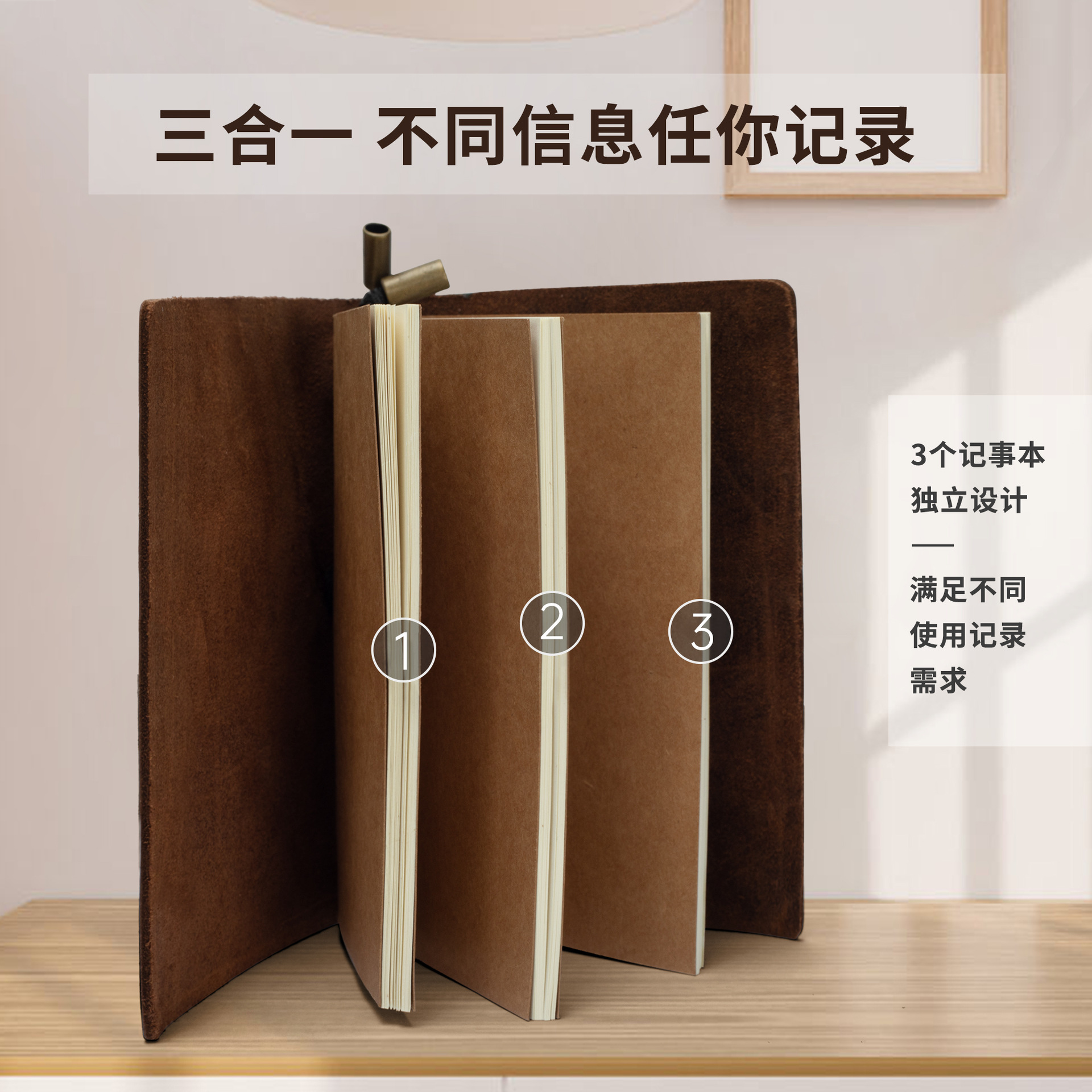 Cuaderno retro nostálgico corto transfronterizo a5 al por mayor primera capa de piel de vaca Crazy Horse bloc de notas de hojas sueltas correa diario