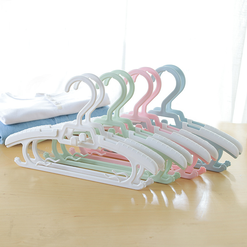 Multifunctional Clothes Rack, Children's Clothes Hanger, Non-Slip, Traceless Clothes Support, Baby Household Telescopic Storage Clothes Drying Rack