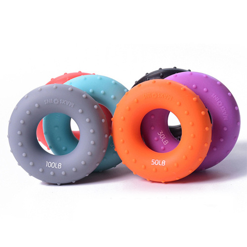 8CM silicone grade silicone grip ring Kang healthy grip device grip device O-type mouse hand white collar grip ring