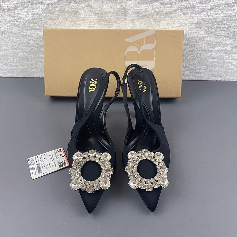Zara, autumn black decorations, sandals low-cut