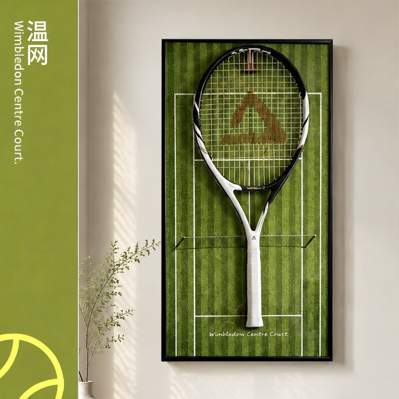 02 (excluding racket) / 40*80 black aluminum alloy frame + crystal porcelain painting