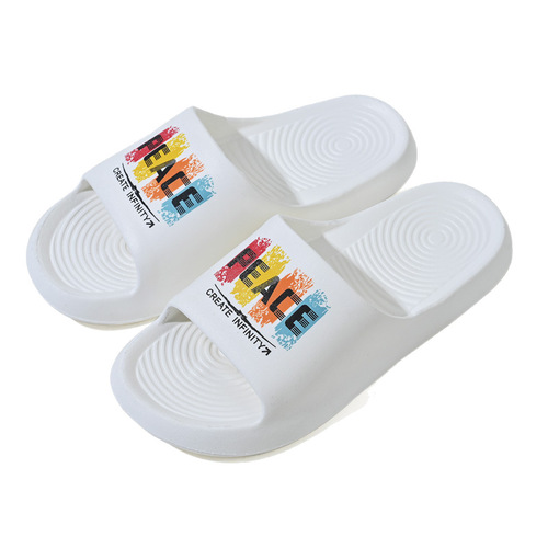 Summer Thick Sole Anti-Slip Comfort Trendy Sporty Outdoor Wear Blue Young Men's Unisex Black and White Soft Sole Slippers