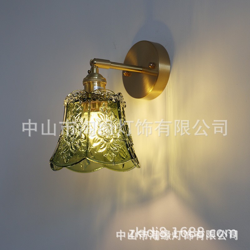 Japanese Style Retro Iron Glass Wall Lamp Modern Nordic Bedside Wall Lamp Simple Bathroom Bathroom Mirror Front Lamp Japanese Style Retro Iron Glass Wall Lamp Modern Nordic Bedside Wall Lamp Simple Bathroom Bathroom Mirror Front Lamp
