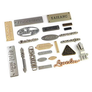 Manufacturers for metal hardware signs personalized clothing hat hand-sewn letters zinc alloy material logo