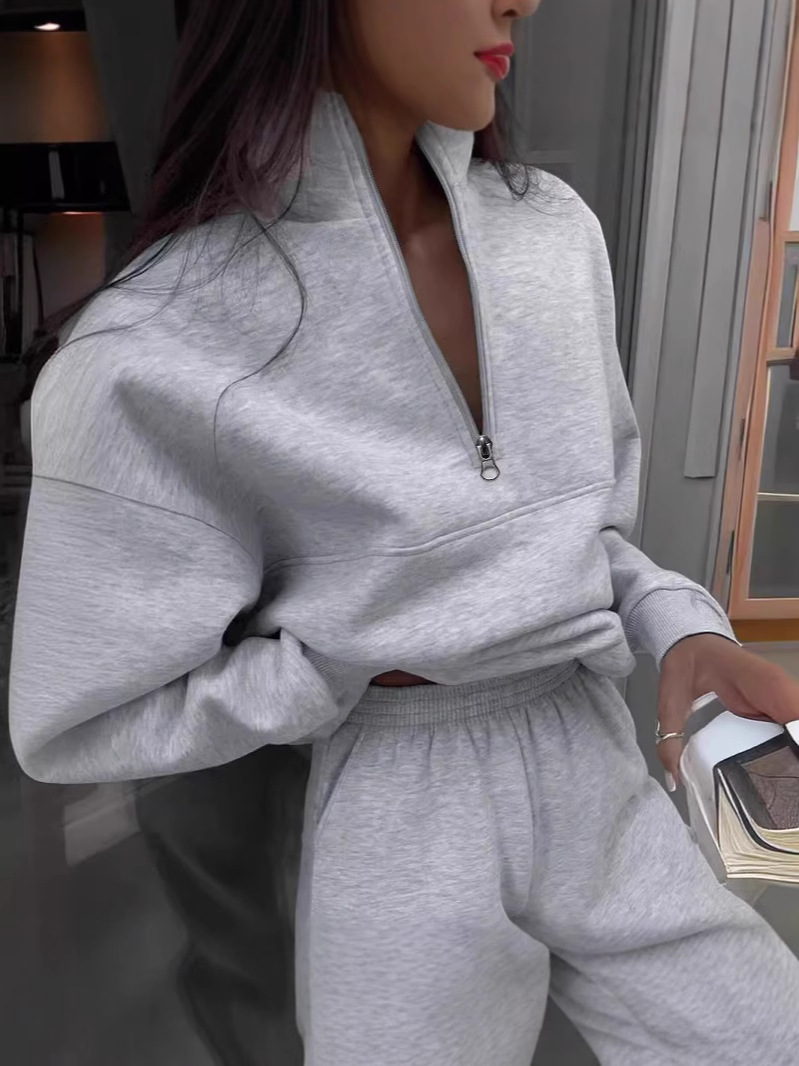 2025 European and American Style Amazon Cross-Border Autumn and Winter New Fashion Versatile American Style Elegant Lapel Solid Color Casual