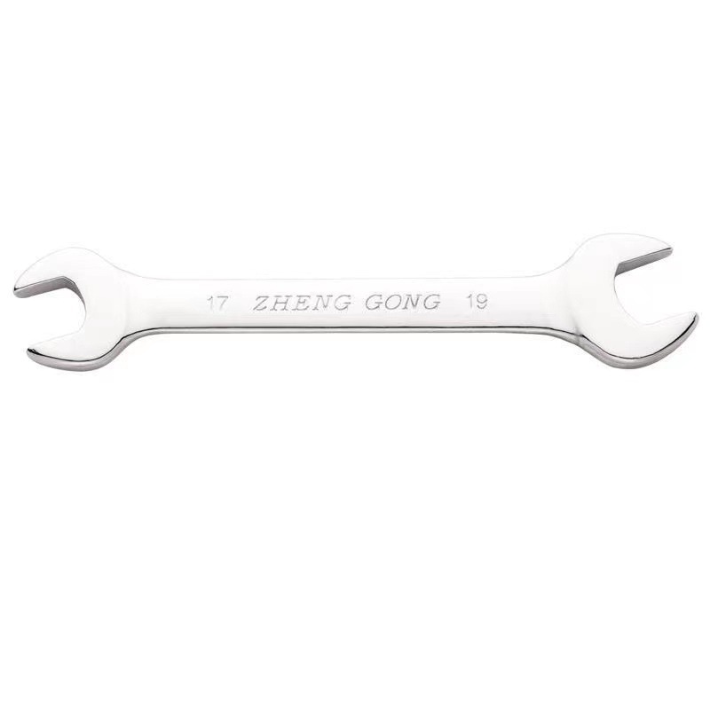 FUENTE fabricante Tarjeta de trabajo regular abierto llave sólida de doble cabeza abierto trabajo regular abierto llave de doble cabeza cromada