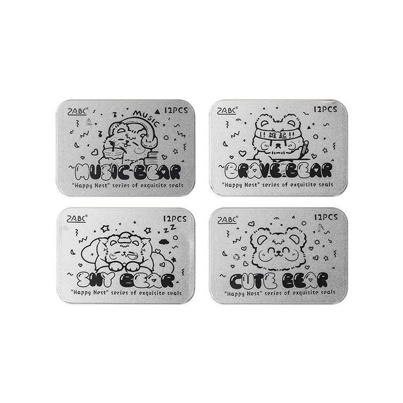 Felicidad nido pequeño animal de dibujos animados emoji avatar sello de madera libro de bricolaje decoración sello de haya