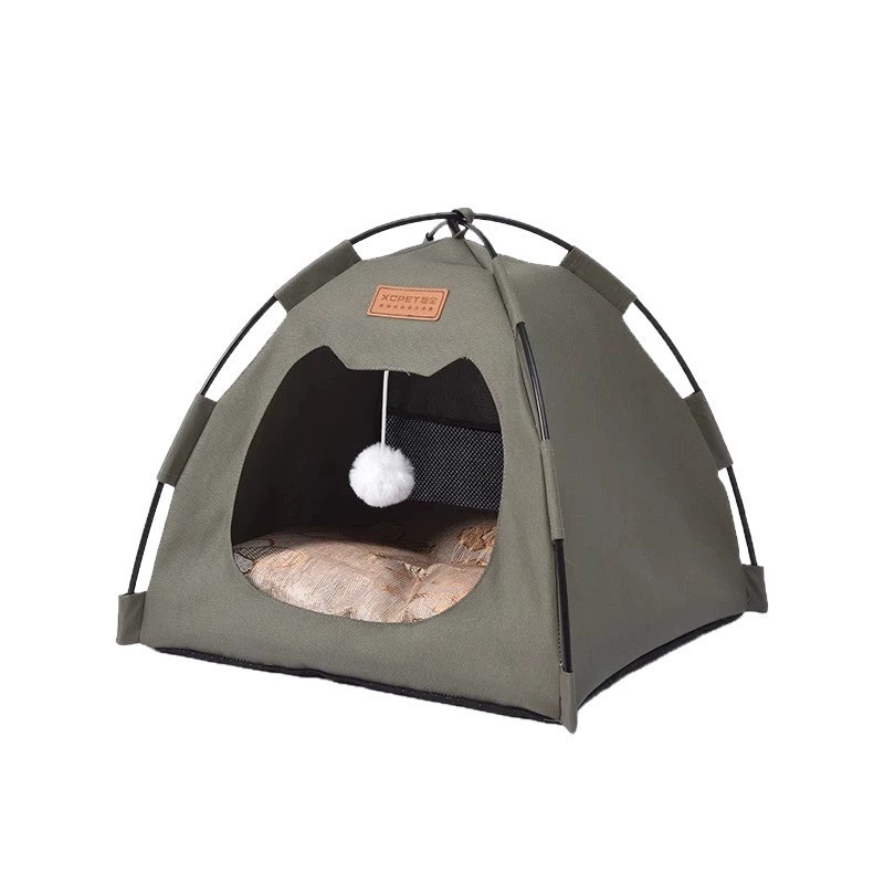 Fábrica directa 2025 nueva tienda de gato cerrada plegable Oxford tela gato nido perro nido en stock un agente