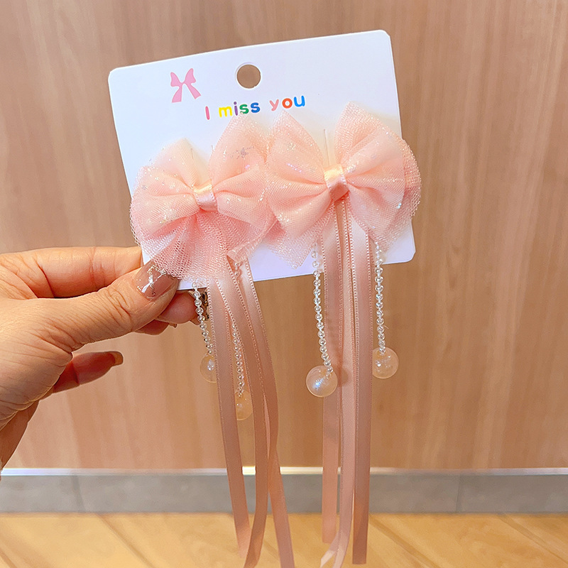 Borla antigua joyería horquilla para niños cinta arco malla trenzada pelo niña bebé lindo joyería al por mayor