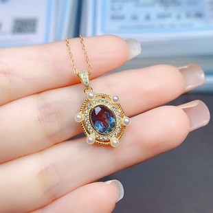 Factory wholesale explosions Alexander pendant S925 silver inlaid main stone 6*7 selling Europe and the United States a generation of hair