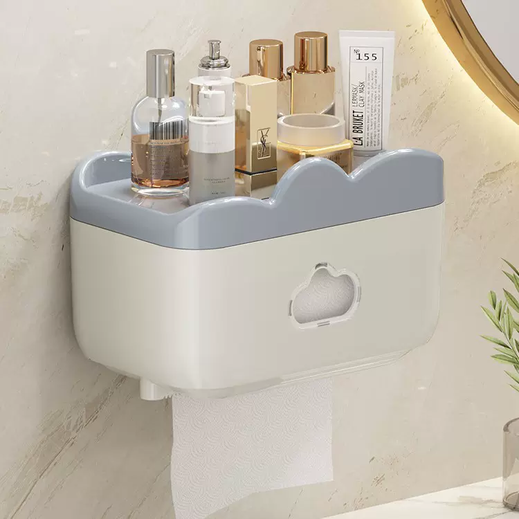 卫生间纸巾盒置物架厕所浴室抽纸盒免打孔洗手间厕纸架壁挂卷纸架