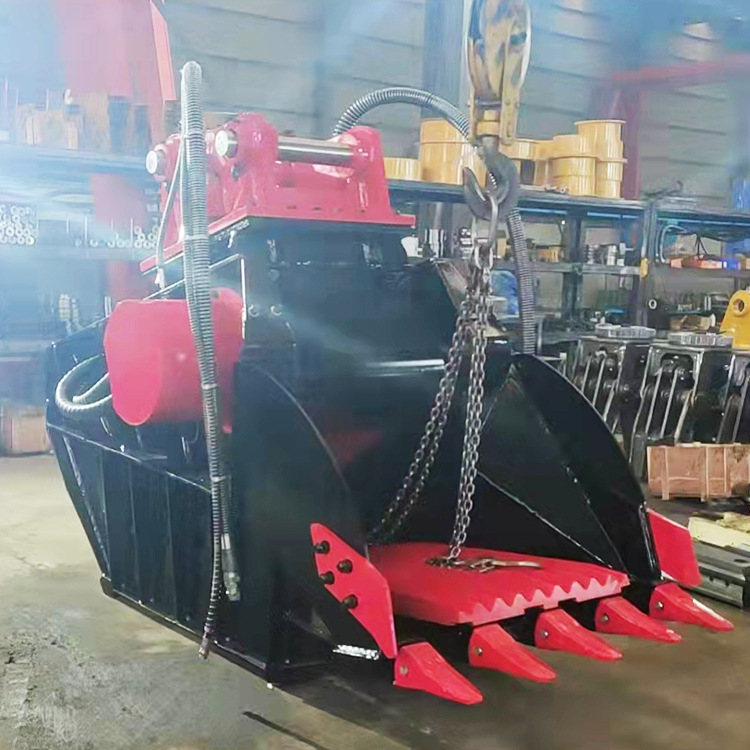 excavadora trituradora hidráulica tipo Eje único multifuncional trituradora de roca tamizadora gancho cucharón excavadora trituradora cucharón