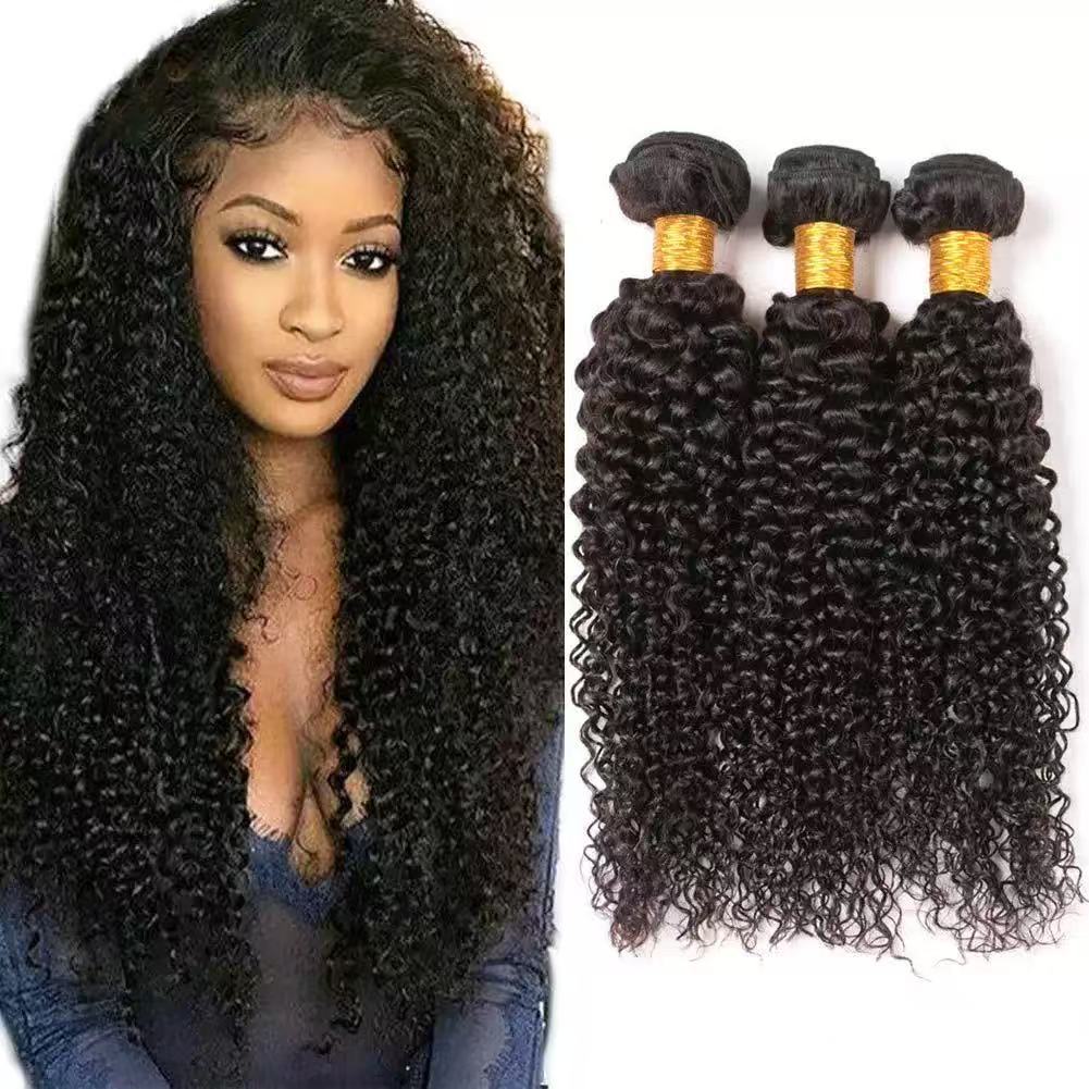 50g cortina de cabello humano curly cabello humano Bundles cabello humano 7A Europa y América transfronterizos