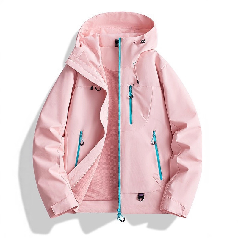 Mountain Outdoor Jacket Women's Autumn and Winter Hard Shell Windproof and Waterproof Functional Jacket Men's Outdoor Hooded Mountaineering Jacket