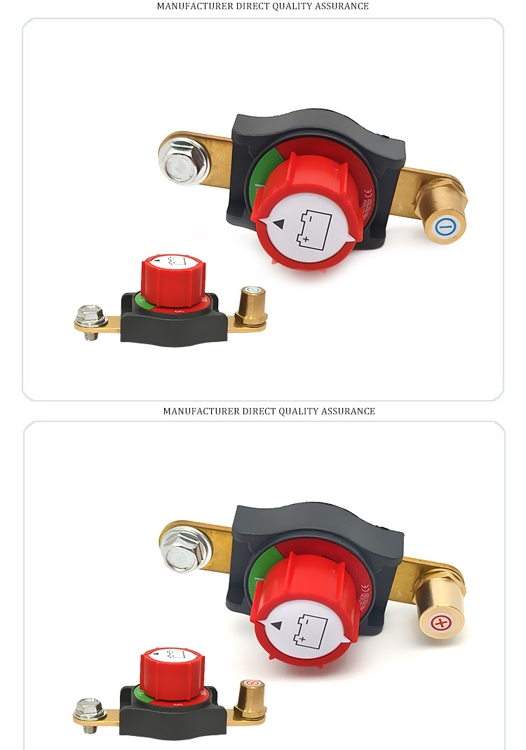 New Hex Knob Brass Battery Terminal Disconnect Switch Car Modification Extension Accessories Power Switch