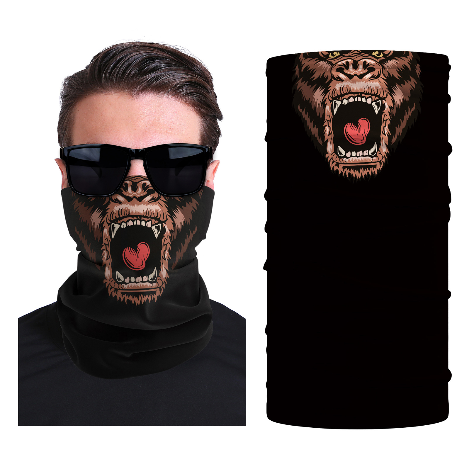 Xun hui transfronterizo media cara cráneo bufanda mágica sombrilla de viaje al aire libre máscara de equitación cuello de protección uv