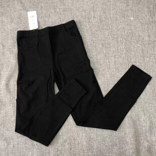 960 # Spring Thin Cropped Pencil Pants, Tight-Fitting Leggings for Women, Double-Pocket, Stretchy, Slimming, Skinny Pants