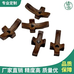 国境を越えた木製のアメリカの胡桃の木のハンドルの部品クロスmy木製の十字の教会のイースターの木の十字