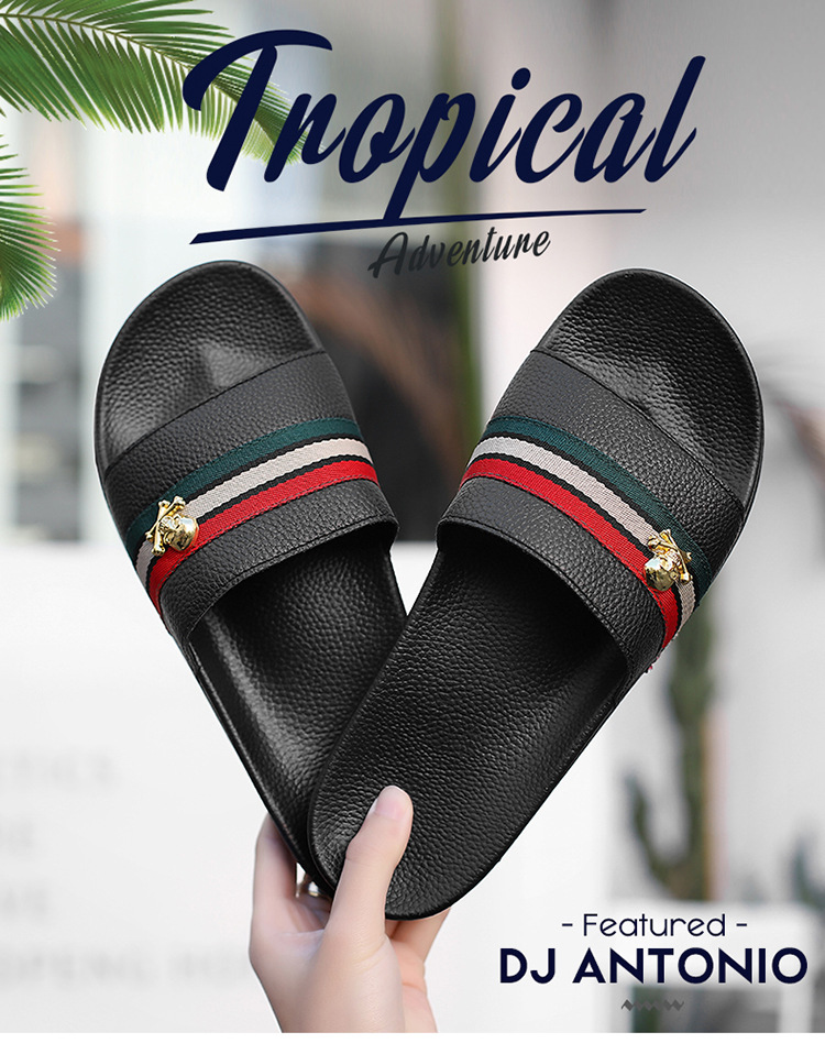 2023 Summer New Skull Joint Slippers Men's Breathable Home Casual Flip-flops Outerwear Beach Shoes Cross-border_voghion.com