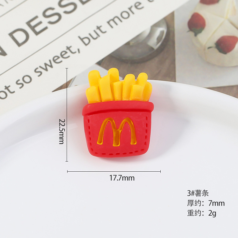 模擬食品おもちゃフライドポテト樹脂アクセサリー M 字型 DIY クリーム接着剤携帯電話ケース頭飾りヘアピン水カップステッカー冷蔵庫マグネット|undefined