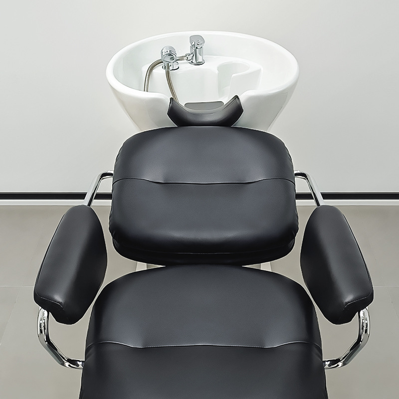 Barbería simple lavabo de cerámica cama barbería cama de acero inoxidable cama de lavado cama barbería cama