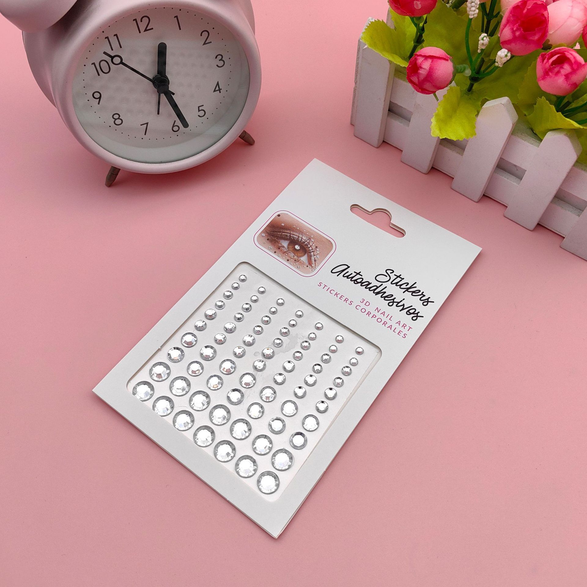 Pegatinas de diamantes para maquillaje de ojos, perlas faciales, pegatinas infantiles para escenario, diamantes de imitación para esquina de ojos y cara, pegatinas para la frente, decoración de uñas.