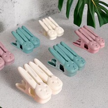 创意多功能小夹子家用晒衣服夹毛巾晾衣夹防风防滑固定可爱兔兔夹