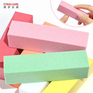 Cross-border special nail tofu block nail file high foam sponge tofu block grinding strip nail rubbing strip wholesale