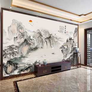 ✅ New Chinoiserie Tv Background Wall Mural Custom Wallpaper 8D Stereo Landscape Painting Wallpaper Living Room Wall Covering Background