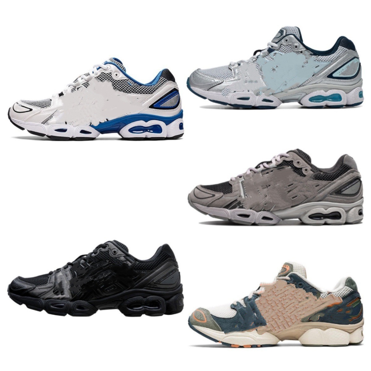 Putian New Foreign Trade Cross-Border N9 Men's and Women's Fashionable Cushioning Running Shoes White and Blue Casual Jogging Shoes Fashionable Shoes