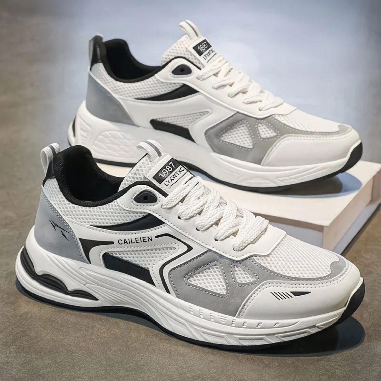 Zapatos de hombre zapatos de malla zapatos de hombre nueva moda de verano transpirables zapatos de running casuales zapatos de suela gruesa zapatos de papá hombre