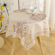 欧式餐桌布布艺田园茶几布小圆桌台布长方形碎花蕾丝多用巾厚