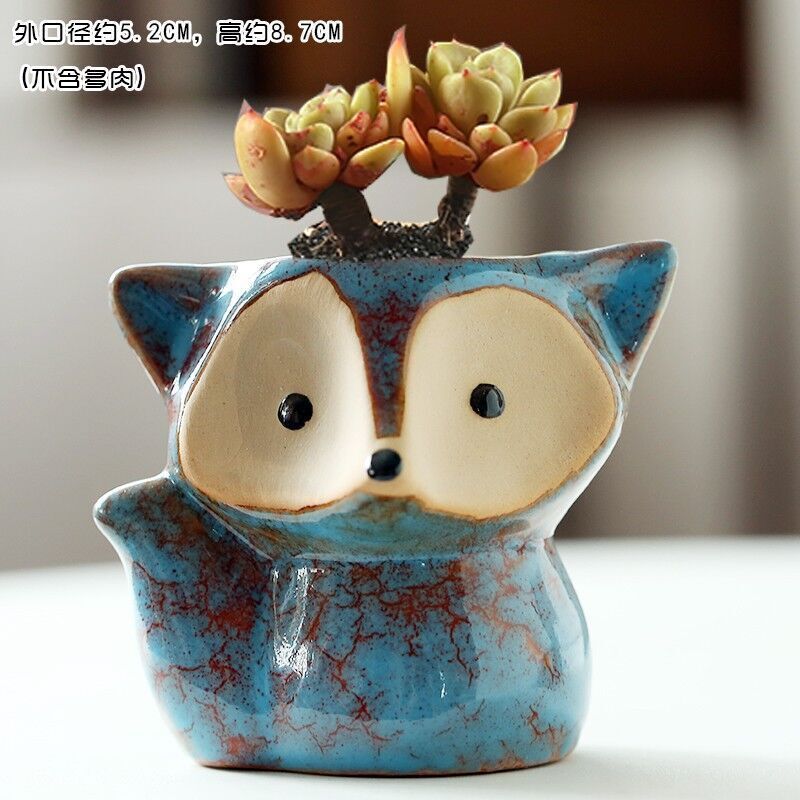 Maceta decorativa con diseño cartoon