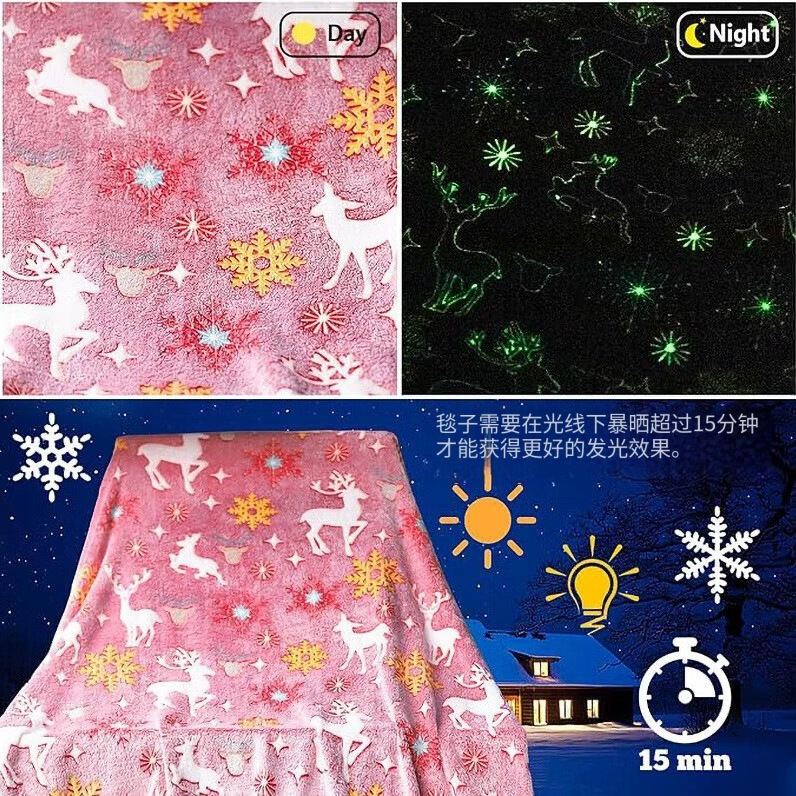 Comercio exterior transfronterizo al por mayor caballo arco iris unicornio manta fluorescente de doble cara franela manta impresa para niños