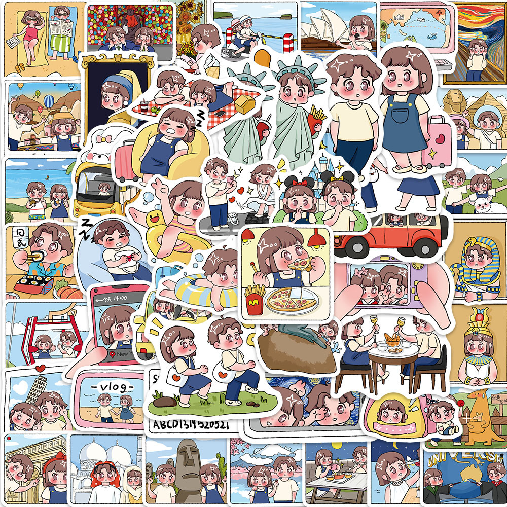 50 free emoticons of two people series original stickers can DIY…