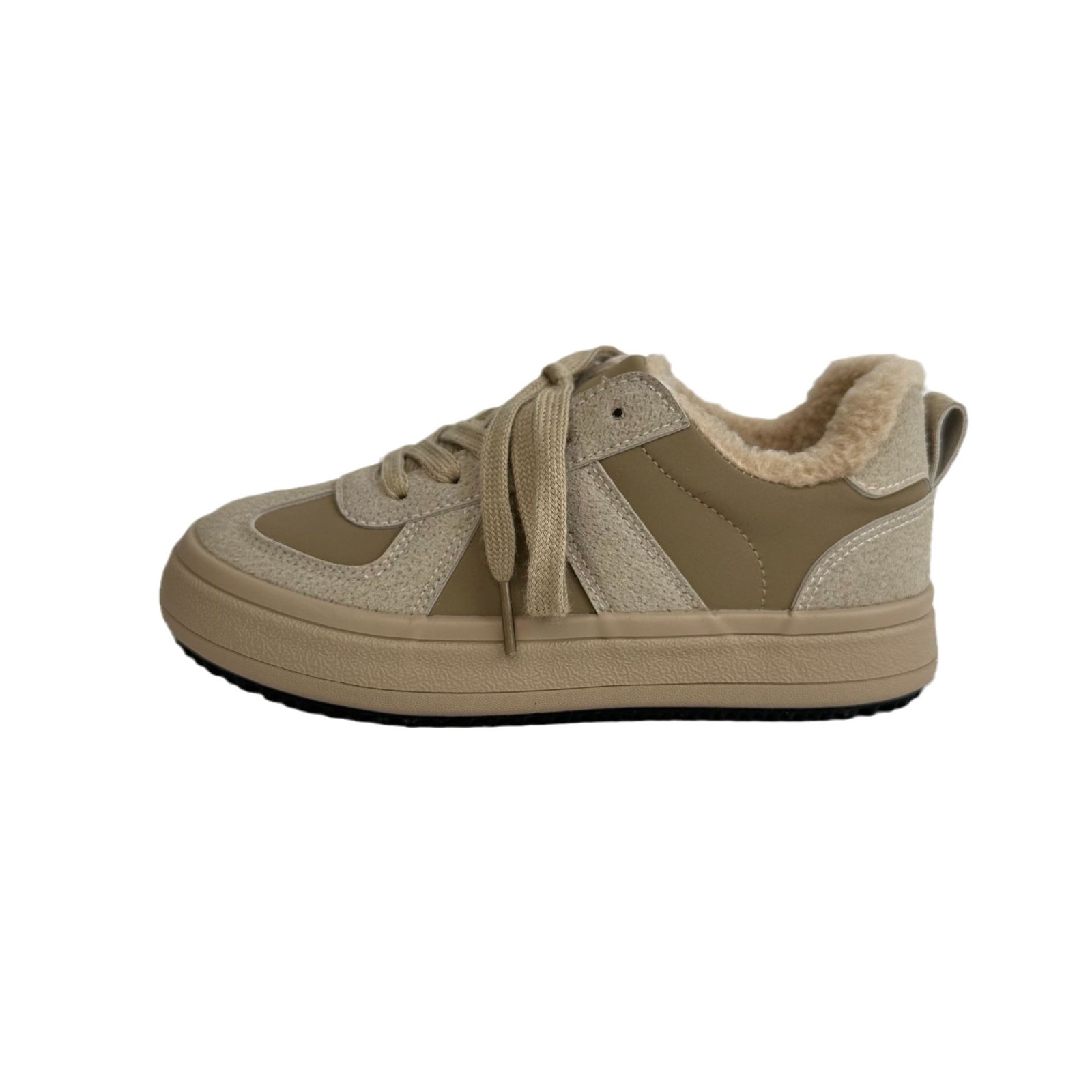 Cordero de peluche retro versátil zapatos de algodón gruesos con zapatos de entrenamiento de peluche gruesos 2024 nuevos zapatos de invierno de mujer 6580