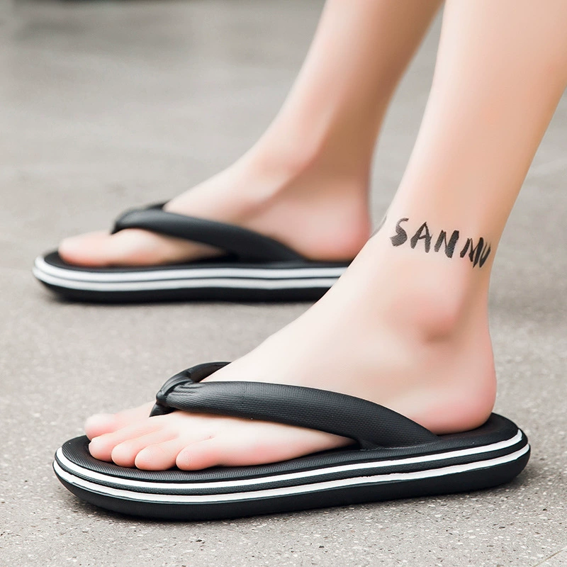 Летние тапочки в новом стиле, мужская верхняя одежда, нескользящая толстая подошва, повседневные универсальные шлепанцы, мужские модные сандалии в Корейском стиле для пар