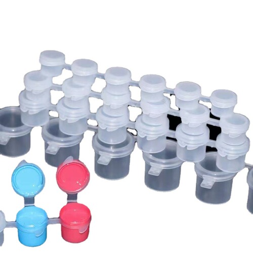 Alabaster painted empty box, individually packaged acrylic paint boxes, 6 sets of paint strips, 2ml, 3ml, 5ml empty paint boxes