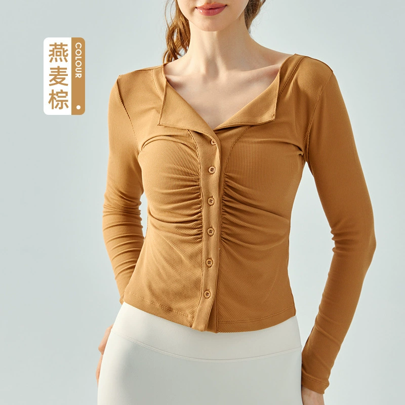 Тонкая кофта-cardigan для зала, демисезонная йога-одежда, спортивный костюм, облегающий