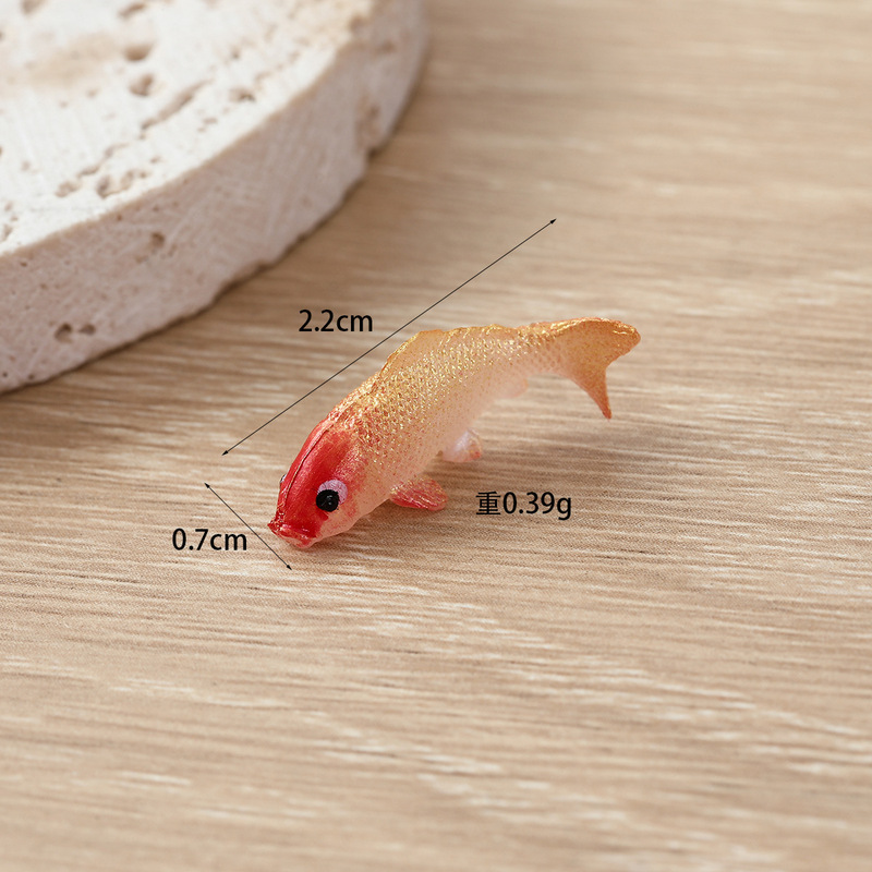 dollhouse仿真微缩迷你小鲤鱼配件滴胶鱼缸配件金鱼锦鲤食玩模型|undefined