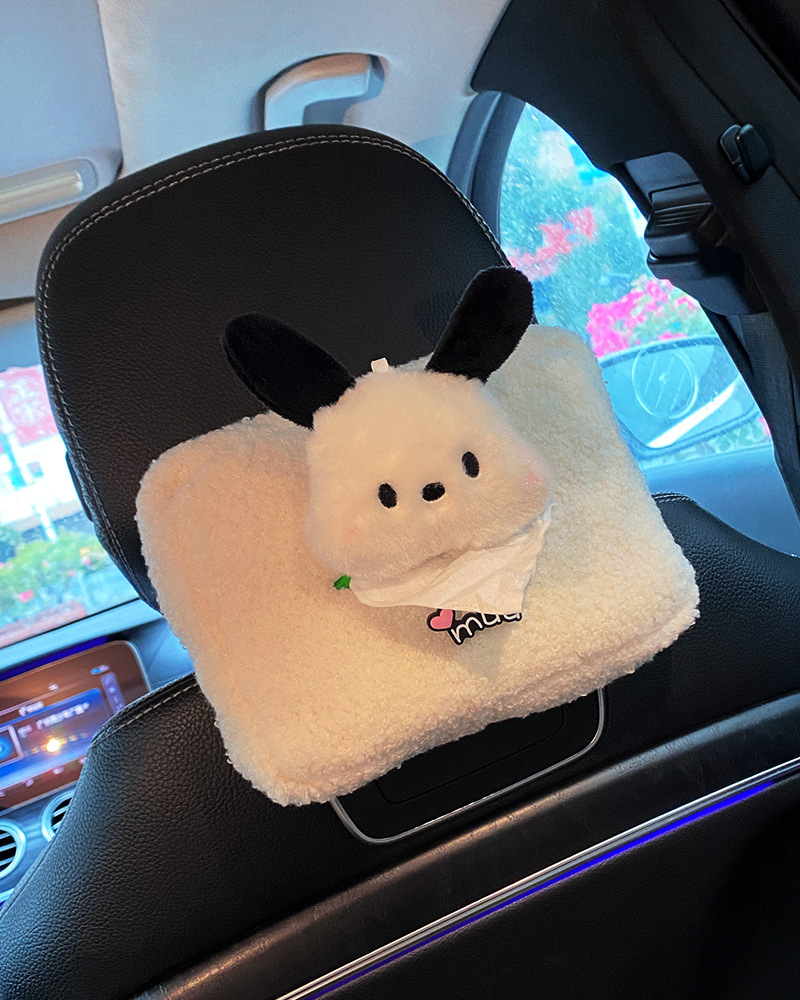 Caja de toallas para automóviles lindas muñecas de dibujos animados red panda rojo toallas para automóviles alquileres de automóviles interior caja de toallas para sombrillas