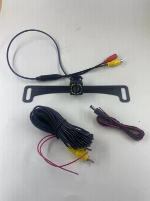 Vehicle camera with Night Vision, 8 Infrared - 12-lights-long-license-plate-hidden