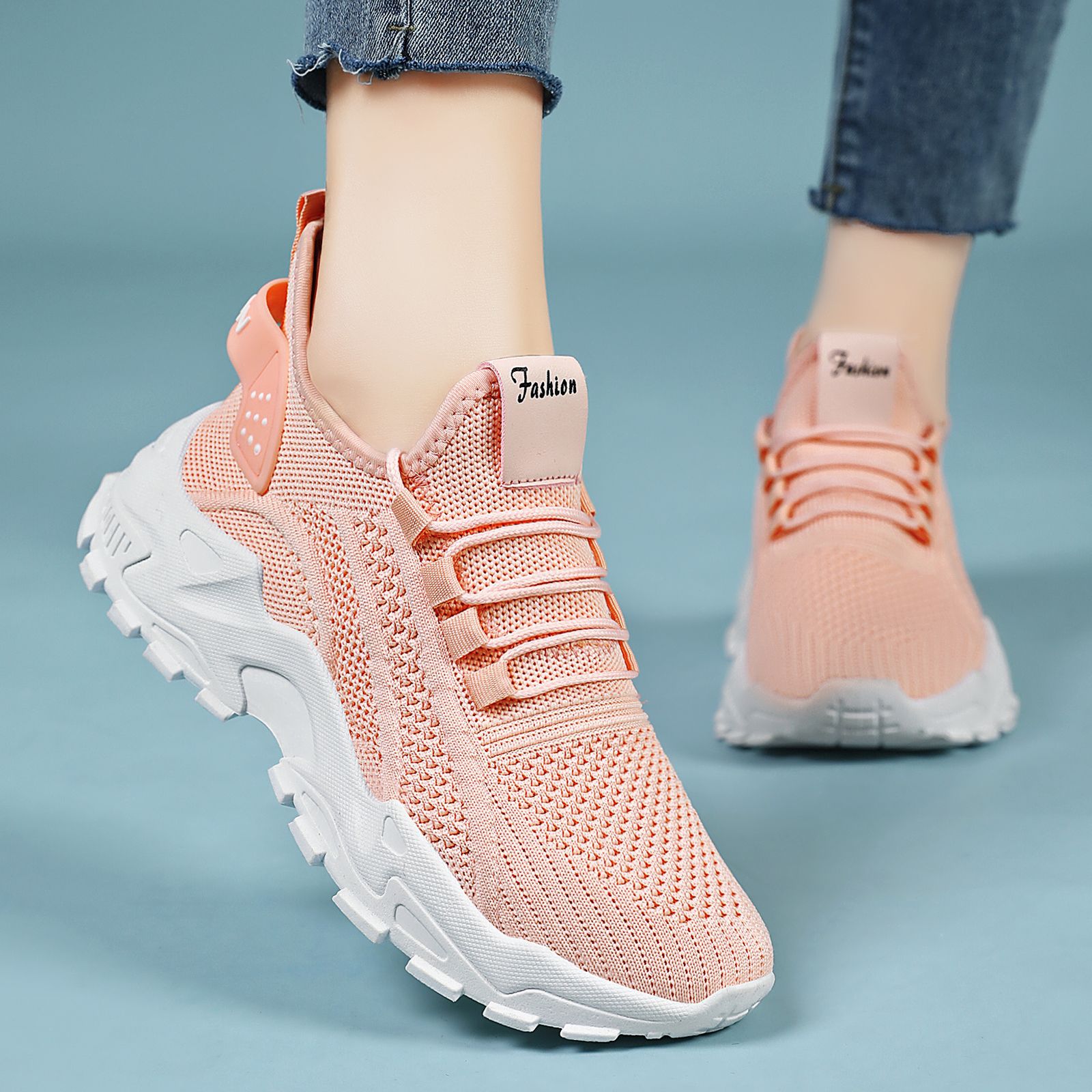 Zapatos de Mujer, Primavera, Nuevos Zapatos Deportivos de Moda, Transpirables, de Malla, Retro, con Suela Gruesa, Estilo Forrest Gump, Zapatillas Deportivas Coreanas