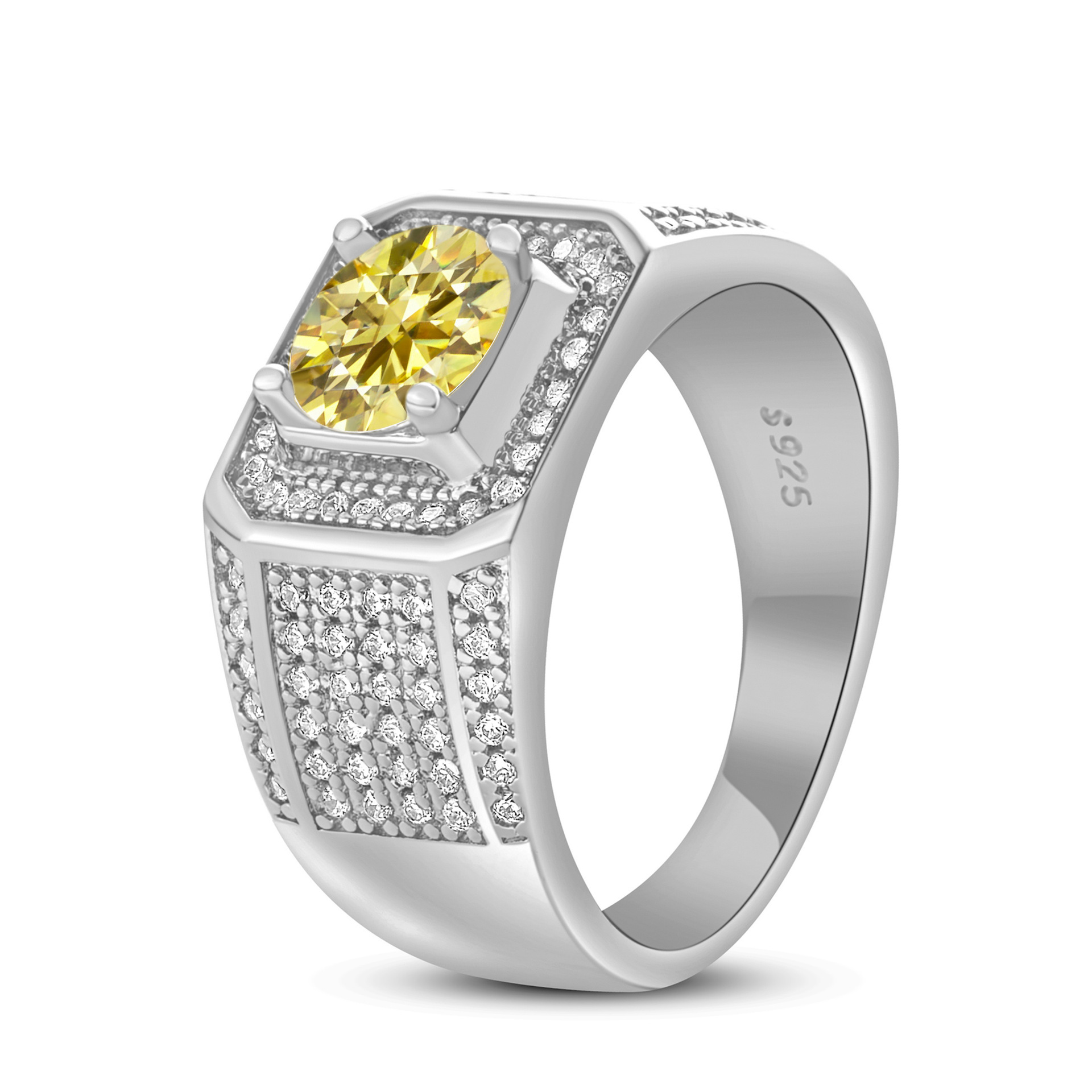 925 plata esterlina gran anillo de hombre de piedra moissan anillo masculino chapado pt950 oro atmósfera para enviar al por mayor fábrica de novio spot