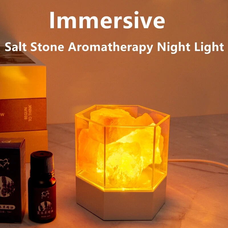 2025 Led Natural Himalayan Crystal Salt Lamp Rock Salt Night Light Table Lava Lamp USB Plug Home Bedroom