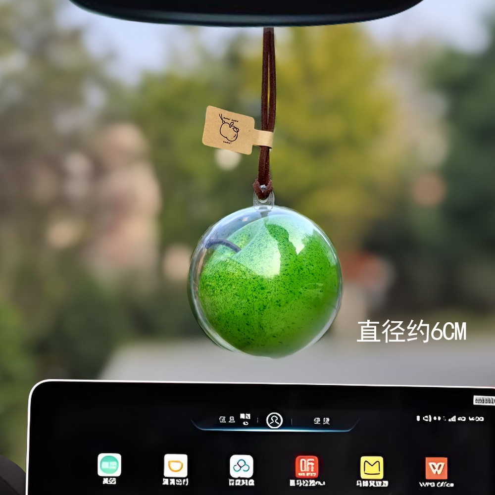 Apple automóvil colgante de viaje seguro llavero de automóvil atmósfera creativa colgante de espejo retrovisor colgante adornamiento en línea