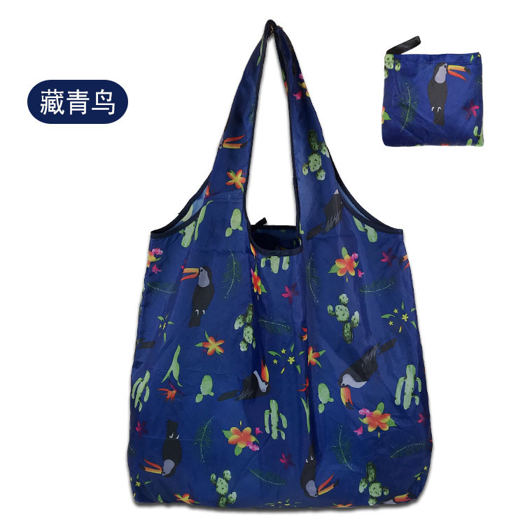 Spot bolsa de compras plegable de gran capacidad Spot bolsa de protección ambiental bolsa plegable bolsa de almacenamiento portátil impresa portátil creativa
