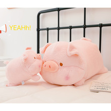 可爱猪猪玩偶毛绒玩具趴趴猪公仔睡觉抱枕女生儿童布娃娃现货批发